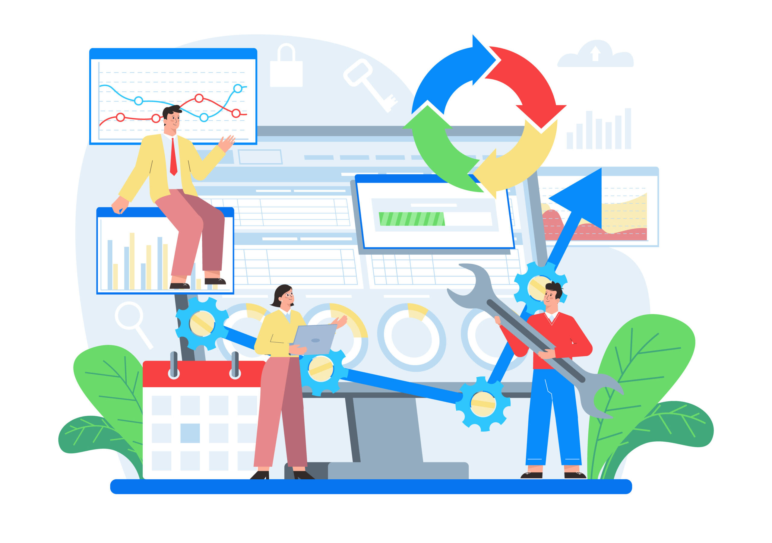 website analyst concept. web page improvement for business